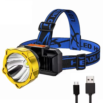 Prenosné Vedúci Svetlo LED Svetlomet USB Nabíjateľné Vedúci Pochodeň Svietidlo Núdzové Svetlo Vonkajšie Kempovanie Cyklistické, Rybárske Baterka
