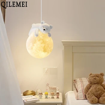 ( Produkt štýl je upravený, prosím objednávku starostlivo）G9 Deti Medveď Prívesok Svetlo sa používa pre spálne