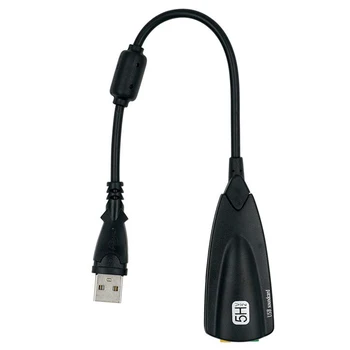 Profesionálne 5HV2 USB Externý Zvuková Karta 7.1 s 3,5 mm USB Audio Adaptér Headset s Mikrofónom Zvuková Karta Pre Notebook PC