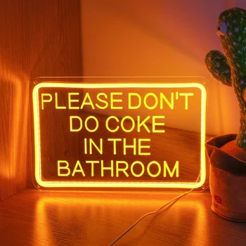 Prosím, nie je to Koks, V Kúpeľni Neon Túžia Prihlásiť Vlastné LED USB Osobné Led Svetelné Písmená pre vnútorné Steny Osvetlenie Interiéru