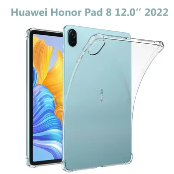 Prípad pre Huawei Honor Pad 8 2022 Silikónové soft shell TPU kryt Airbagu jasné, ochranné capa na Počesť Pad 8 12 palcový HEJ-W09 Prípade