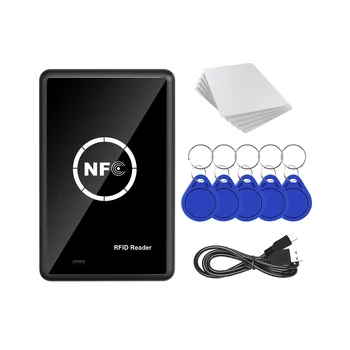 RFID technológie NFC Kopírka Rozmnožovacie 13.56 KHz príveskom, NFC kariet Smart Card Reader Spisovateľ 13.56 MHz Šifrované Programátor USB UID T5577