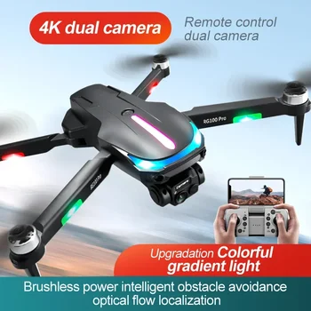 RG100 Pro 4K Profesionálne ESC HD Dual Camera Drone Prekážkou Vyhýbanie Optický Tok Striedavé RC Quadcopter Mini Dron Hračky