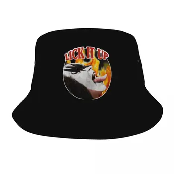 Rocková Kapela Kiss Demon Gene Simmons Lízať To Vedierko Hat Lete Hatwear Príslušenstvo Rybár Spp pre Vonkajšie Panamský Klobúk