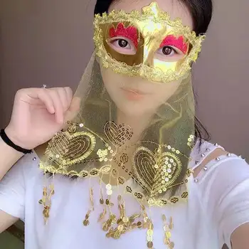 Sexy Čipka Závoj Benátske Masky Benátky Svadobné Karneval Party Výkon Kostým Módne Egyptskej Princeznej Lady Masky, Brušný Tanec