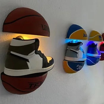 Shop Stenu Plávajúce Police LED Osvetlenie Osvetlené Basketbalové Tenisky, Topánky Zobraziť Police Stojana Stojany na Topánky