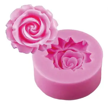 Silikónové 3D Ruže Kvety Čokoláda Svadobnú Tortu Zdobenie Nástroje Diy Pečenie Fondant Formy Hliny Živice Cukru Cukrovinky 1pc