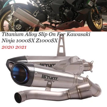 Slip Na Kawasaki Ninja 1000SX Z1000SX 2020 2021 Motocykel Celý Systém Výfukových Uniknúť Moto Prepojenie Potrubia Šál Zliatiny Titánu
