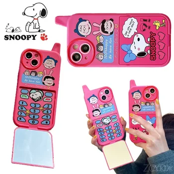 Snoopy Silikónové Telefón puzdro pre IPhone 14 15 Plus 15 14 13 12 11 Pro Max Ochranný Kryt pre Apple IPhone X XS XR 7 8 Plus Gitfs