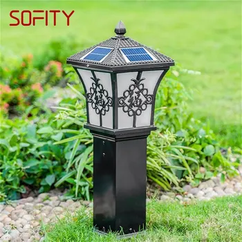 SOFITY Vonkajšie Slnečné Trávnik Svetlá Retro Záhrada Lampa LED Vodeodolné IP65 Domov Dekoratívne pre Villa Duplex