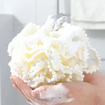 Sprcha Oka Foaming Hubky Mäkké Telo Čistenie Bubliny Loptu Späť Práčky Exfoliačný Špongia S Ozdobná Šnúrka Na Uniforme Kúpeľňových Doplnkov