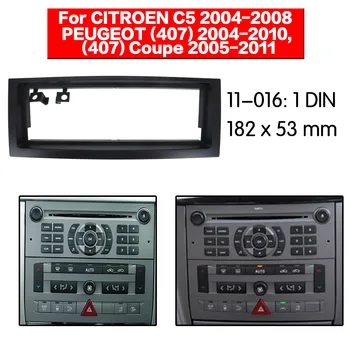 Stereo Panel Dosky autorádia Fascia Surround Pre CITROEN C5 2004-2008 PEUGEOT 407 Coupe DVD Refitting Rám palubnej doske Auta