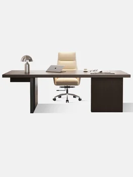 Taliansky minimalistický a svetlo luxusné, moderné domov písanie boss, high-end masívneho dreva office počítač stôl