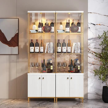Taliansky ľahké luxusné víno kabinet,obrázok displeji skrine,integrovaný úložný proti múru,displej skrine, moderný dvojité dvere