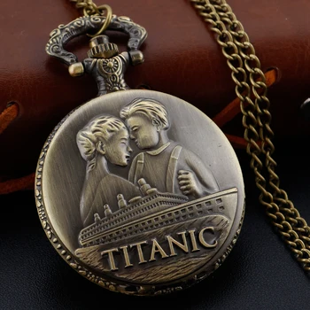 Titanic Film Quartz Vreckové Hodinky Vintage Gentleman Štýl Série Náhrdelník Prívesok Príslušenstvo Hodiny Pamätné Darček