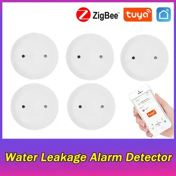 Tuya ZigBee Prepojenie Únik Vody Úniku Ponorné Čidlo Detektor Pretečeniu Nepremokavé Smart Home Aplikáciu Diaľkové Monitorovanie Detektor