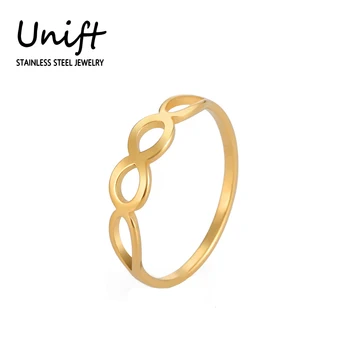 Unift Nehrdzavejúcej Ocele Infinity Krúžok pre Ženy Minimalistický Prst Prsteň Zásnubný Svadobné Kapela Nekonečnej Lásky Kpop Módne Šperky