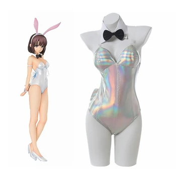 Unisex Anime Cos Katou Megumi Bunny Dievča Kožené Cosplay Kostýmy Sady