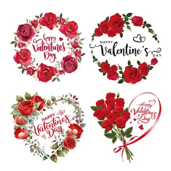 Valentína Nálepky Strany Dodáva Romantický Odnímateľné Steny Odtlačkový Chladnička Nálepky na spoločenské Valentines Výročie Domova