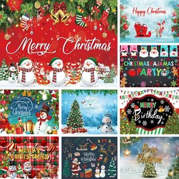 Veselé Vianoce Photocall Pozadie 2023 Vianočné Dekorácie Banner 2024 pre Domáce Stranu Snehuliak Santa Claus Foto Pozadie Vinyl