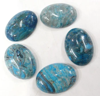 Veľkoobchod 12pcs/veľa 18x25mm prírodný kameň modrý onyx Oválny tvar Cabochon korálky pre Príslušenstvo šperky čo Náhrdelník