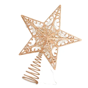 Vianočné Lesk Hviezda Strom Vňaťou 3D Lesk Duté Pentagram Star Výzdoba pre Vianočný Strom Dovolenku Dekor