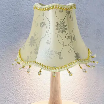 Vintage Tienidlo Lampy Kvetinový Vzor Retro Fringe Lampshades Látkové Tienidlo Lampy Stolové Lampy, stojacie Lampy Reštaurácia Office Home
