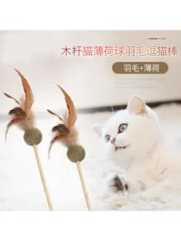 Vtipné Mačku Stick s Catnip, Molekulová Čistenie Zubov, Snack Stick, Feathermint Drevené Hračky