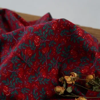 Vysoká kvalita jeseň a v zime pribrala bavlna tecido Matné kvetinový tlač textílie Ručné oblečenie tričko šaty, šitie