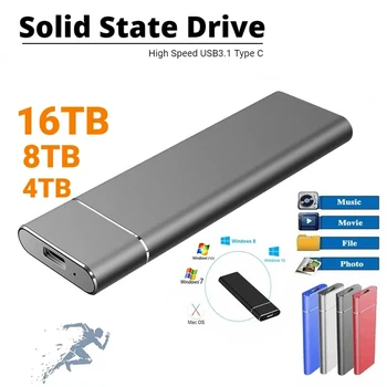 Vysoká Rýchlosť Prenosné SSD 2 TB Externé ssd Pevný Disk 8TB USB 3.1 Rozhranie Hmotnosť Kapacita Mobilný Pevný Disk pre Prenosné PC