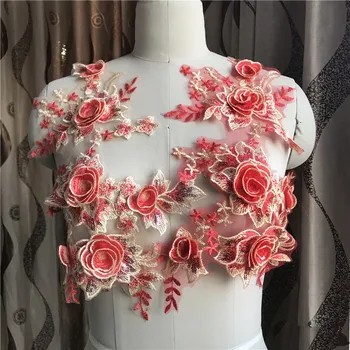Vyšívané 3D kvet patch nášivka pre Fáze výkonu oblečenie, šitie na látkové dekorácie nášivka príslušenstvo