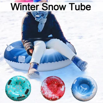 Winter Snow Tube Vianočný Darček Zosilnené PVC s Nafukovacou Sánky pre Dospelých, Mladistvých Posilnené Rukoväť Snehu Hračky pre Vonkajšie Zábavu