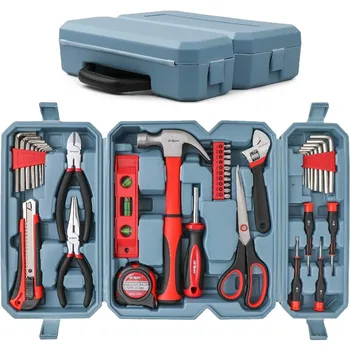 XMSJ toolbox pre mechaniky Hi-Spec 73pc Domov a Auto Tool Kit Set. Kompletné Základné Ručné Náradie pre KUTILOV, Opravy v Carry Box