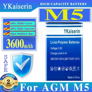YKaiserin 2800mAh/3600mAh Batérie AGM M2 M5 M6/M7 Mobilný Telefón Bateria