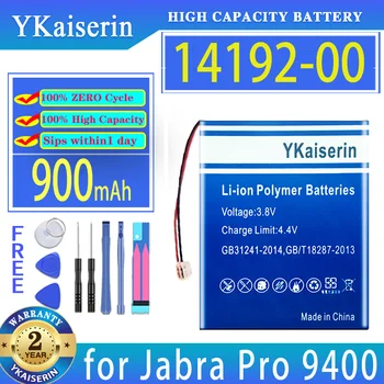 YKaiserin Batérie 14192-00 1419200 900mAh pre Jabra Pro 9400 9450 9460 9465 9470 Bateria