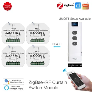 ZigBee 3.0 Smart Opony Switch Modul Motora rolety, Žalúzie Motorových RF433 Tuya Zigbee Diaľkové Ovládanie pre Alexa Google