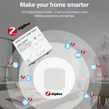 Zigbee Smart Switch Modul Tuya Smart Home WIFI Snímač Diaľkové Ovládanie Smart Život prenos Hlasu Cez Alexa Domovská stránka Google Asistent
