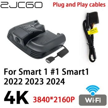 ZJCGO 4K 2160P Auta DVR Dash Cam Kamera, videorekordér Plug and Play pre Smart 1 #1 Smart1 2022 2023 2024