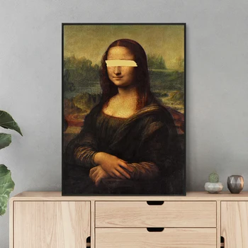 Zábavné Umenie Výtlačkov Mona Lisa Dievča s Pearl Portrét Plátno Umenie Maľba Na Obývacia Izba Cuadros Dekor Klasická Da Vinci