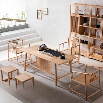 Čaj stôl a stoličky kombinácia: jednoduché moderného masívneho dreva konferenčný stolík, nová Čínska recepcia recepcia, prihláste sa kung-fu umenie čaju
