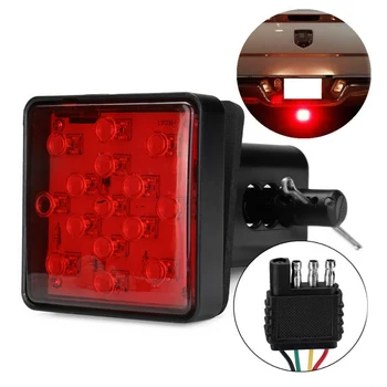 Červená 15 LED 2 palcový prípojné Vozidlo, Hitch Ťažné Trať Prijímač Kryt Brzdového Svetla s Pin 12V