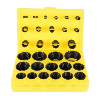 Čierne Gumové Prsteň 30Size Nitrilové O-Krúžok Tesnenie Podložka Tesnenie NBR, O-Krúžok Tesnenie Žltá Sortiment Set Kit Box (386PCS)