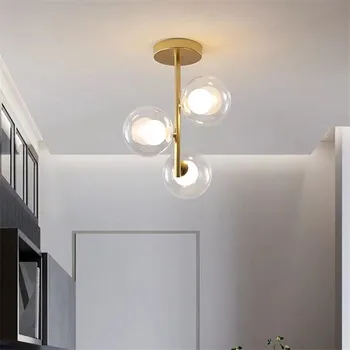 Škandinávsky strop lam Minimalistický Nordic LED sklenenú guľu svetla Tvorivé Obývacia Izba, kuchyňa dizajn domov luxusné coridor svetlo