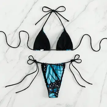 Ženy Plavky 2ks/Set Štýlové plavky s uväzovaním za Slim Fit Sexy Obväz Plávať plavky Plážové Oblečenie