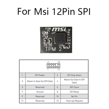 TPM 2.0 Šifrovanie Ochranný Modul Vzdialenej Karty 12 Pin SPI TPM2.0 Ochranný Modul pre MSI Doska TPM 2.0 Šifrovanie Ochranný Modul Vzdialenej Karty 12 Pin SPI TPM2.0 Ochranný Modul pre MSI Doska 2