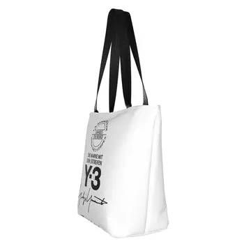Vlastné Y3 Yohji Yamamoto Nakupovanie Plátno Taška Ženy Recyklácie S Potravinami Shopper Tote Tašky Vlastné Y3 Yohji Yamamoto Nakupovanie Plátno Taška Ženy Recyklácie S Potravinami Shopper Tote Tašky 2