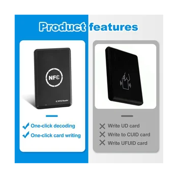 RFID technológie NFC Kopírka Rozmnožovacie 13.56 KHz príveskom, NFC kariet Smart Card Reader Spisovateľ 13.56 MHz Šifrované Programátor USB UID T5577 RFID technológie NFC Kopírka Rozmnožovacie 13.56 KHz príveskom, NFC kariet Smart Card Reader Spisovateľ 13.56 MHz Šifrované Programátor USB UID T5577 4