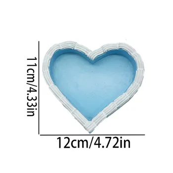 Modré Srdce v tvare Šperkov Zásobník Živice Remesiel Krúžok Úložný Box Domáce Dekorácie Modré Srdce v tvare Šperkov Zásobník Živice Remesiel Krúžok Úložný Box Domáce Dekorácie 5