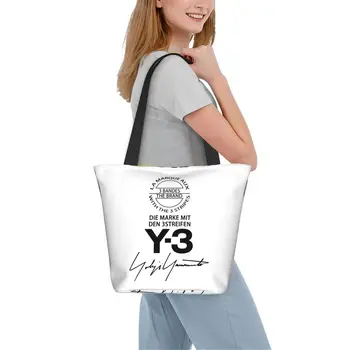 Vlastné Y3 Yohji Yamamoto Nakupovanie Plátno Taška Ženy Recyklácie S Potravinami Shopper Tote Tašky Vlastné Y3 Yohji Yamamoto Nakupovanie Plátno Taška Ženy Recyklácie S Potravinami Shopper Tote Tašky 5